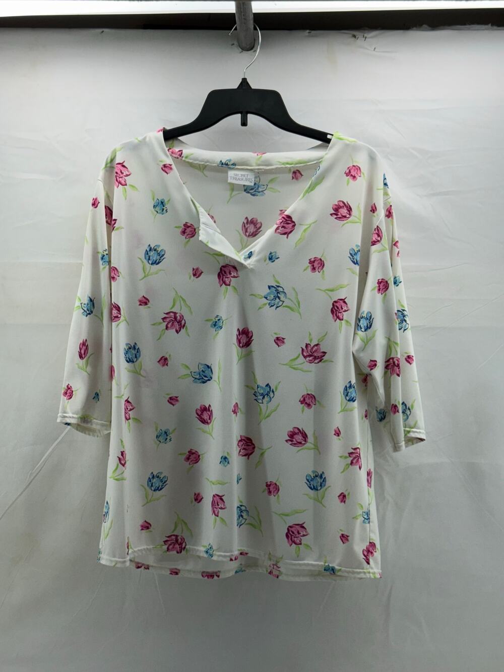 Secret Treasures Floral Blouse - Women's XL (Measurements)